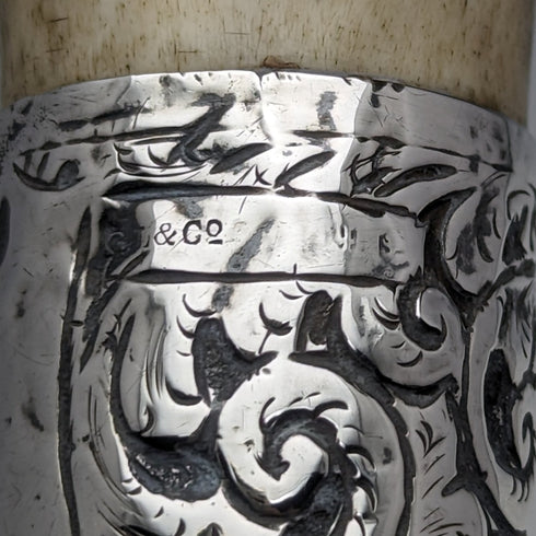 1895年左右 英國古董 紳士用手杖 鹿角拐杖把手 扭轉軸 85cm